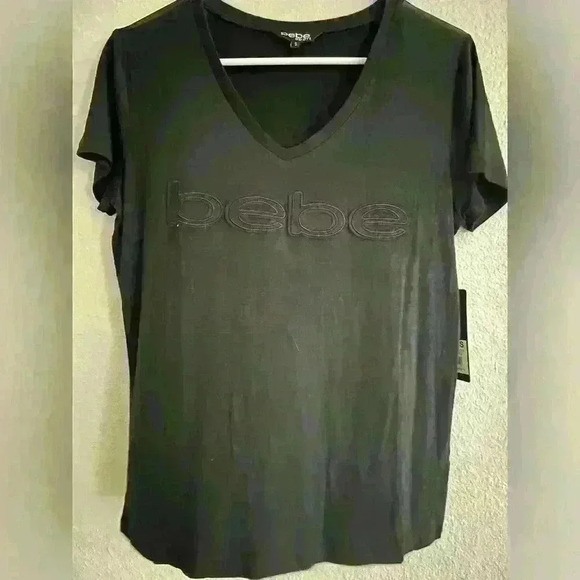 NWT Bebe Sport V-Neck Tee - Picture 1 of 4